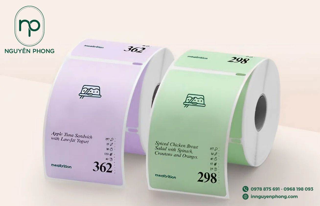 Mẫu decal cuộn in đơn giản